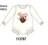 Cream Football French Knot Bubble Aaria Tees