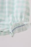 Green football french knot gingham ruffle bubble Aaria Tees