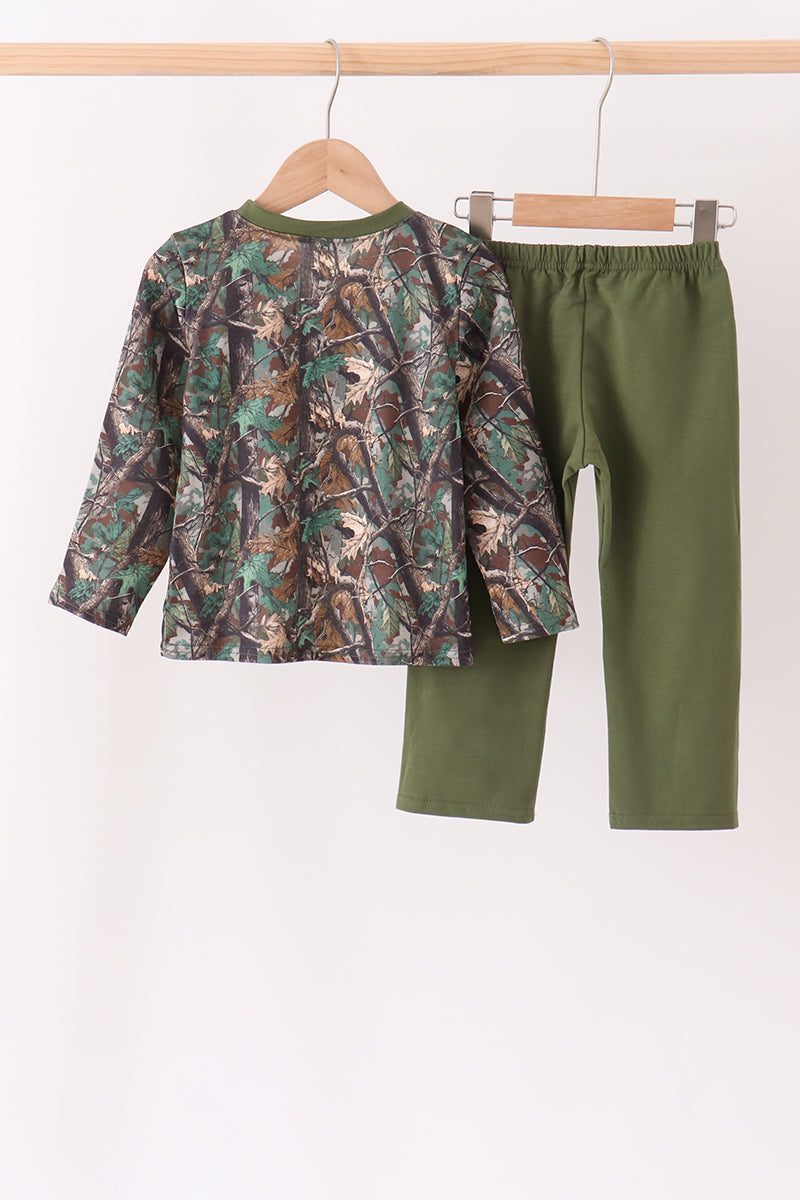 Camouflage Mallard Embroidery Pants Set - Aaria Tees Aaria Tees