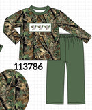 Camouflage Mallard Embroidery Pants Set Aaria Tees