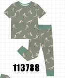 Green Mallard Bamboo Pants Set Aaria Tees