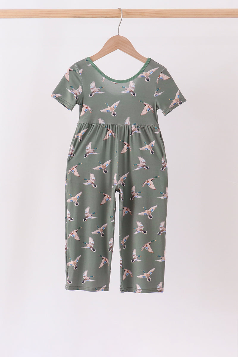 Green Mallard Bamboo Jumpsuit - Aaria Tees Aaria Tees