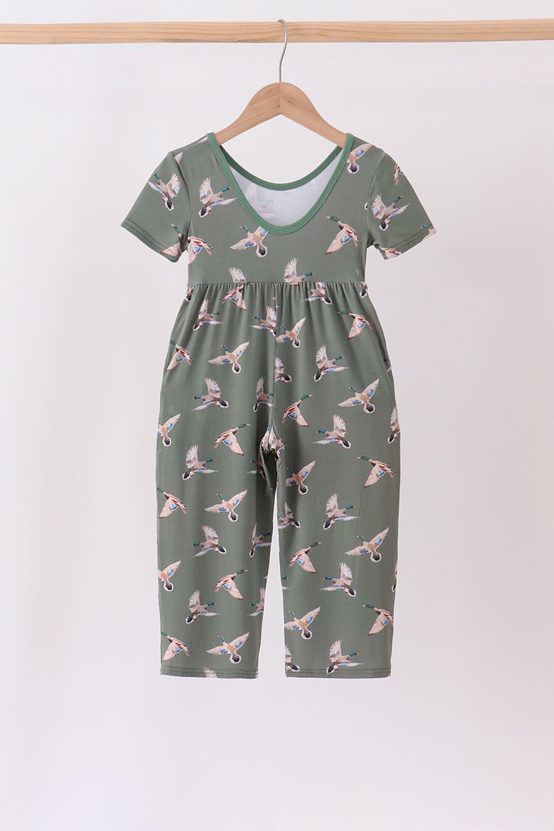 Green Mallard Bamboo Jumpsuit - Aaria Tees Aaria Tees