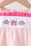 Pink Castle Embroidery Jacquard Bubble Aaria Tees
