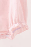 Pink Castle Embroidery Jacquard Bubble Aaria Tees
