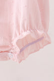 Pink Castle Embroidery Jacquard Bubble Aaria Tees