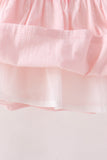 Pink Castle Embroidery Jacquard Pants Set Aaria Tees