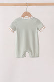 Green Scarecrow Embroidery Romper Aaria Tees
