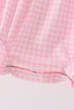Pink Puppy Pumpkin Applique Bow Bubble - Aaria Tees Aaria Tees