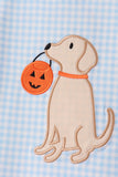 Blue Puppy Pumpkin Applique Shorts Set - Aaria Tees Aaria Tees