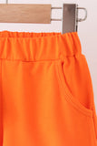 Blue Puppy Pumpkin Applique Shorts Set - Aaria Tees Aaria Tees