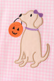 Pink Puppy Pumpkin Applique Ruffle Shorts Set - Aaria Tees Aaria Tees