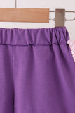 Pink Puppy Pumpkin Applique Ruffle Shorts Set - Aaria Tees Aaria Tees