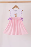 Pink Puppy Pumpkin Applique Dress - Aaria Tees Aaria Tees