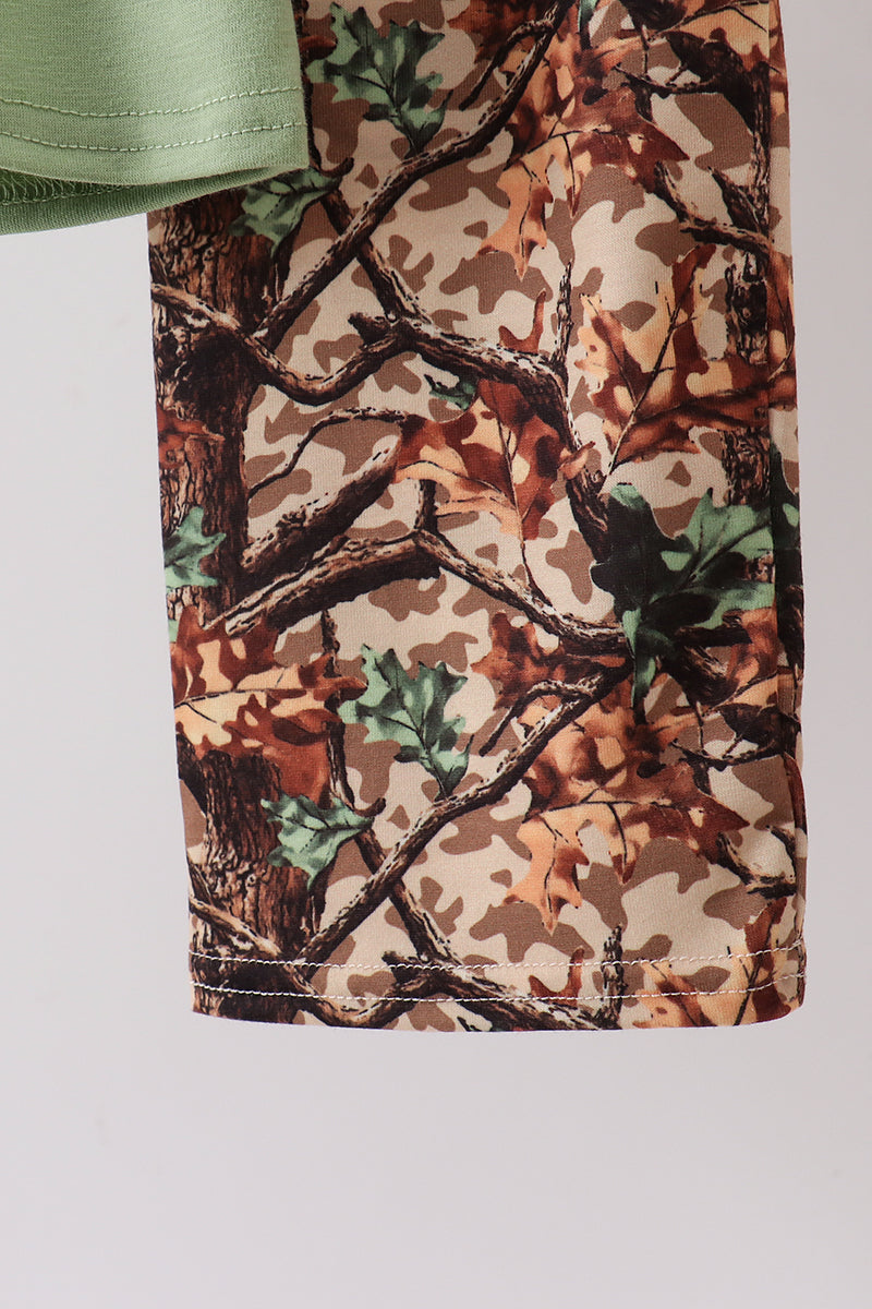 Green Hunting Print Pants Set - Aaria Tees Aaria Tees