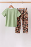 Green Hunting Print Pants Set - Aaria Tees Aaria Tees
