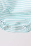 Blue Tool Smocked Stripe Bubble Aaria Tees