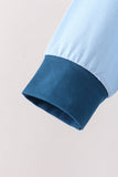 Blue character embroidery hoodie Aaria Tees