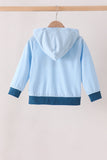 Blue character embroidery hoodie Aaria Tees