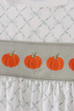 Sage pumpkin embroidery bow ruffle shorts set - Aaria Tees Aaria Tees