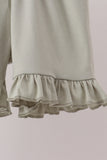 Sage pumpkin embroidery bow ruffle shorts set - Aaria Tees Aaria Tees
