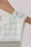Sage pumpkin embroidery gingham jon jon - Aaria Tees Aaria Tees