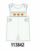 Sage pumpkin embroidery gingham jon jon Aaria Tees