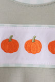 Sage pumpkin embroidery bubble - Aaria Tees Aaria Tees