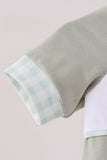 Sage pumpkin embroidery bubble - Aaria Tees Aaria Tees