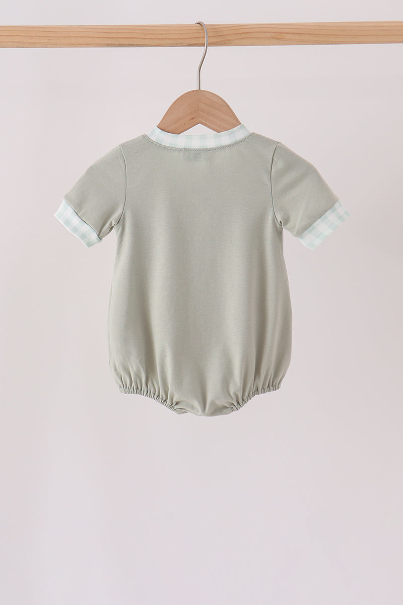 Sage pumpkin embroidery bubble - Aaria Tees Aaria Tees