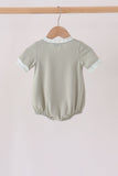 Sage pumpkin embroidery bubble - Aaria Tees Aaria Tees