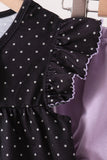 Black ghost spider embroidery ruffle bloomer set Aaria Tees