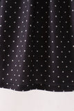 Black ghost spider embroidery ruffle dress Aaria Tees