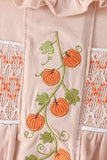 Khaki Pumpkin Smocked Bloomer Set Aaria Tees