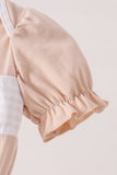 Khaki Pumpkin Embroidery Gown Aaria Tees