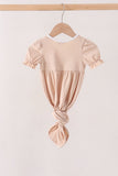 Khaki Pumpkin Embroidery Gown Aaria Tees