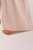 Khaki Pumpkin Embroidery Shorts Set Aaria Tees