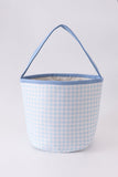 Blue Pumpkin Applique Gingham Basket Aaria Tees