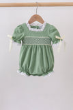 Sage collar smocked lace bubble Aaria Tees