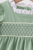 Sage collar smocked lace bubble Aaria Tees