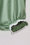 Sage collar smocked lace bubble Aaria Tees
