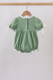 Sage collar smocked lace bubble Aaria Tees