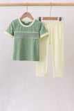 Sage smocked pants set Aaria Tees