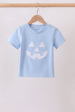 Blue Jack-O-Lantern  Applique Top Aaria Tees