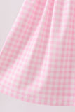 Pink Jack-O-Lantern  Applique Ruffle Dress Aaria Tees