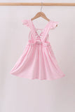Pink Jack-O-Lantern  Applique Ruffle Dress Aaria Tees