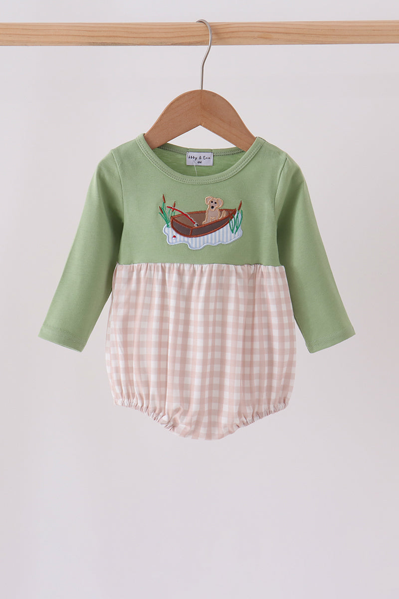 Sage Puppy Fishing Bubble - Aaria Tees