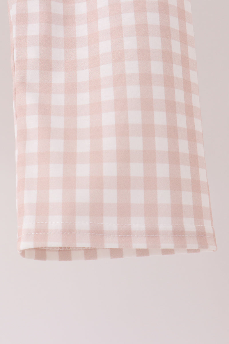 Sage Puppy Fishing Gingham Pants Set - Aaria Tees Aaria Tees