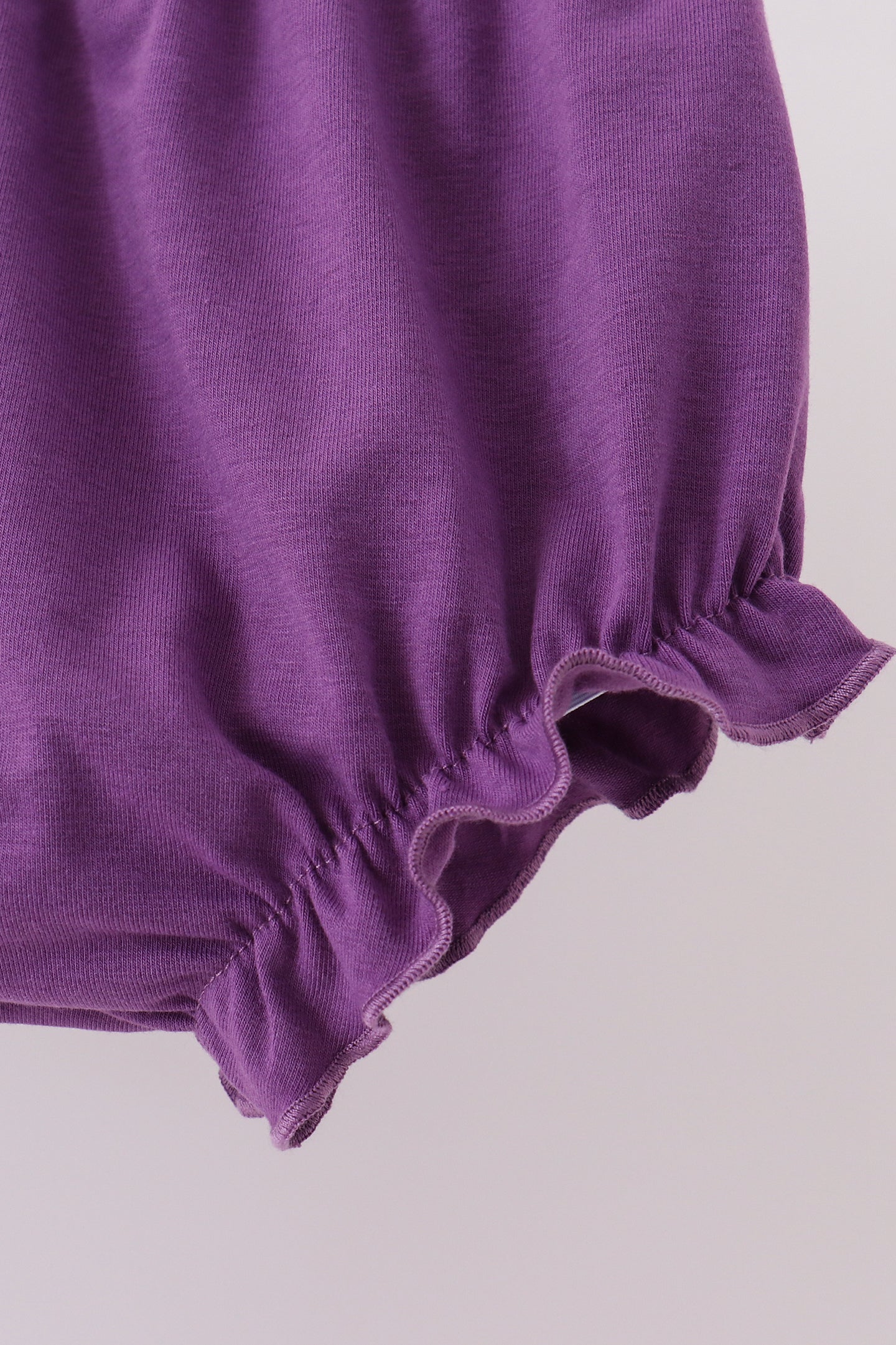 Purple floral smocked ruffle bloomer set - Aaria Tees Aaria Tees