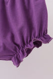 Purple floral smocked ruffle bloomer set - Aaria Tees Aaria Tees